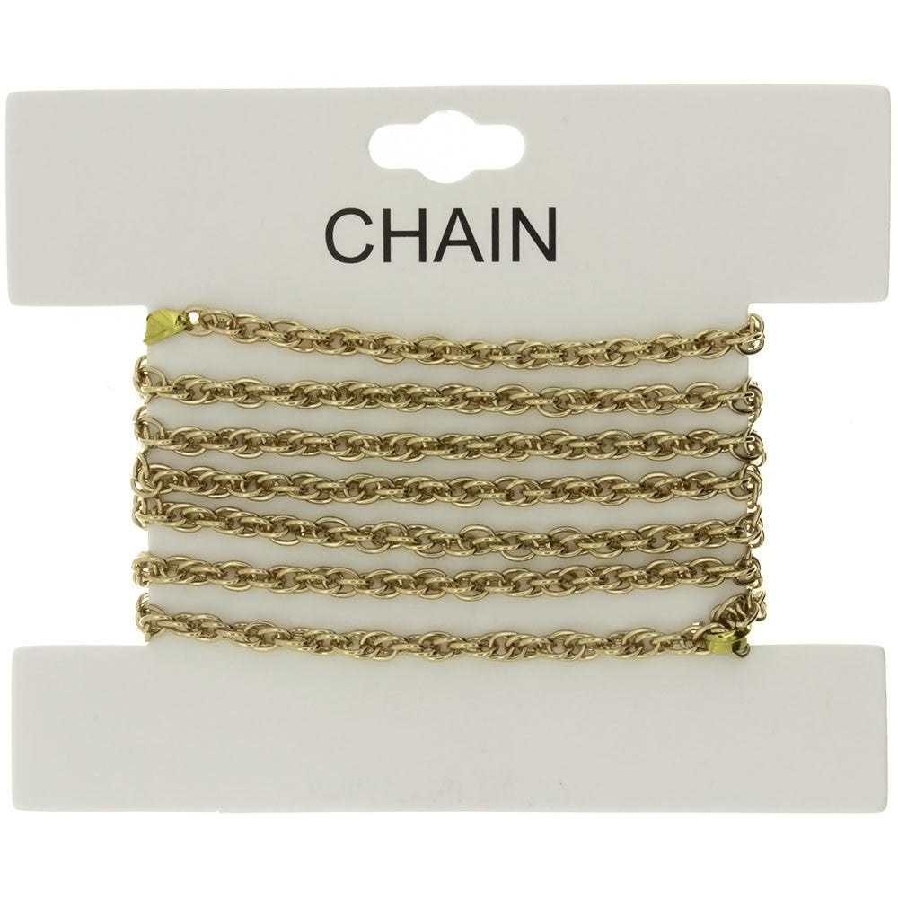 CHAIN NO-CLASP ROPE GOLD 3.5 MM X 1 YD