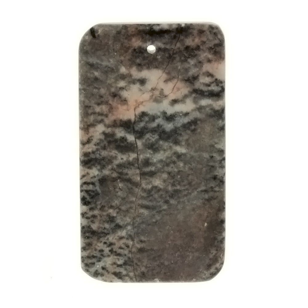 GEMSTONE JASPER ZEBRA RECTANGLE 28 X 50 MM PENDANT