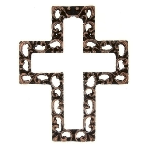 METAL CROSS COPPER CHARM