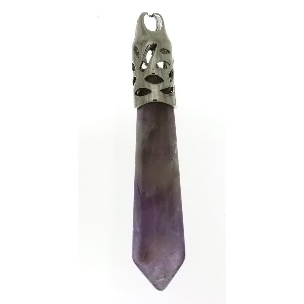 GEMSTONE AMETHYST POINT 65 MM PENDANT