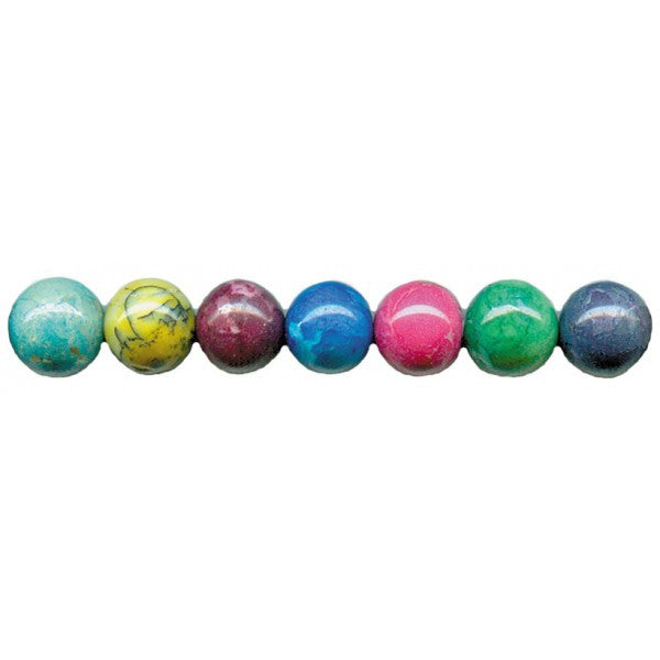 BEADS 10MM ROUND MULTI COLOR AGATE