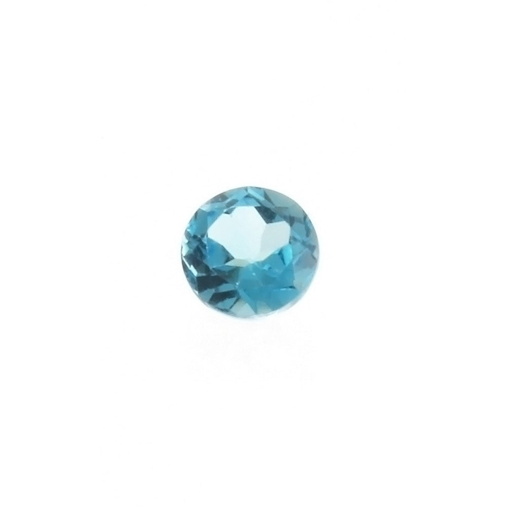 GEMSTONE TOPAZ BLUE SWISS ROUND FACETED GEMS