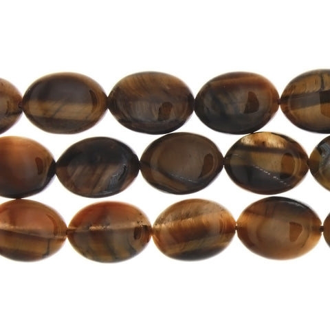 TIGER'S EYE OVAL 12 X 15 MM STRAND