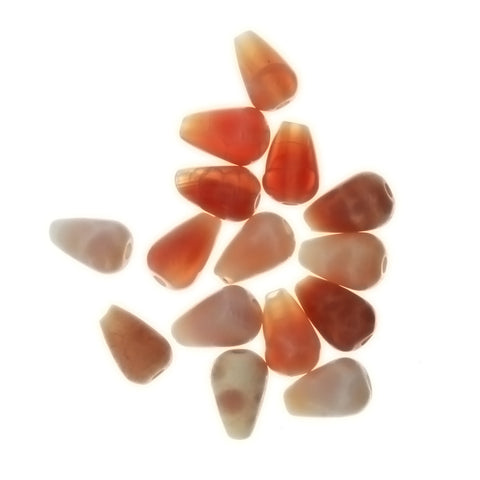 FIRE ORANGE DROPLET 8 X 10 MM LOOSE (15 PC)