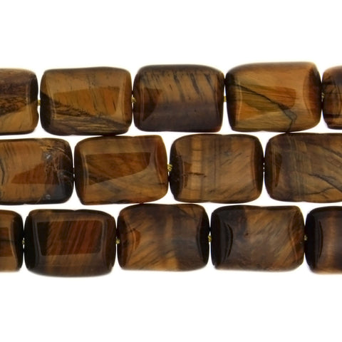 TIGER'S EYE RECTANGLE 12 X 16 MM STRAND