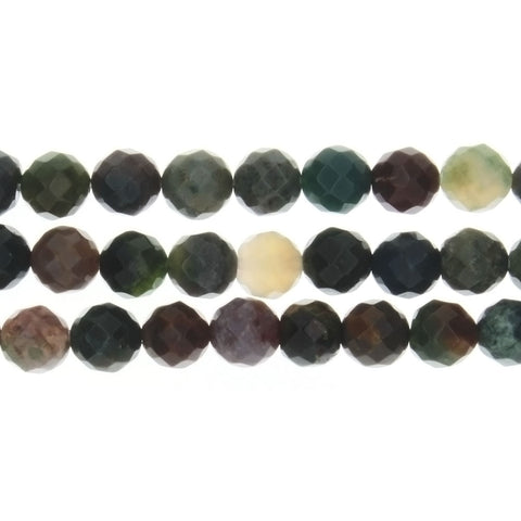 JASPER FANCY ROUND FACETED 8 MM STRAND