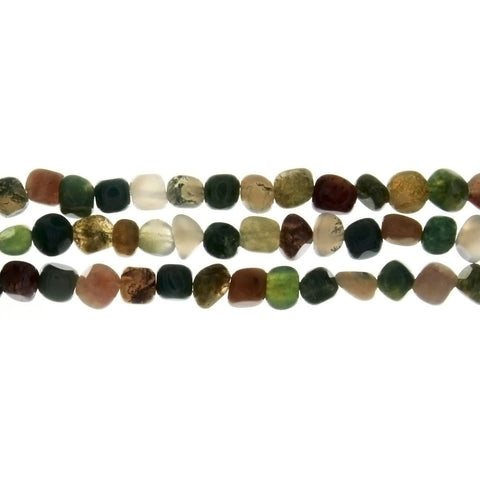 JASPER FANCY PEBBLE 4 MM STRAND