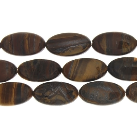 TIGER IRON OVAL 12 X 22 MM STRAND