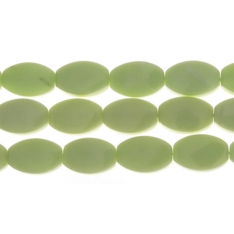 CHRYSOPRASE LEMON OVAL 10 X 14 MM STRAND