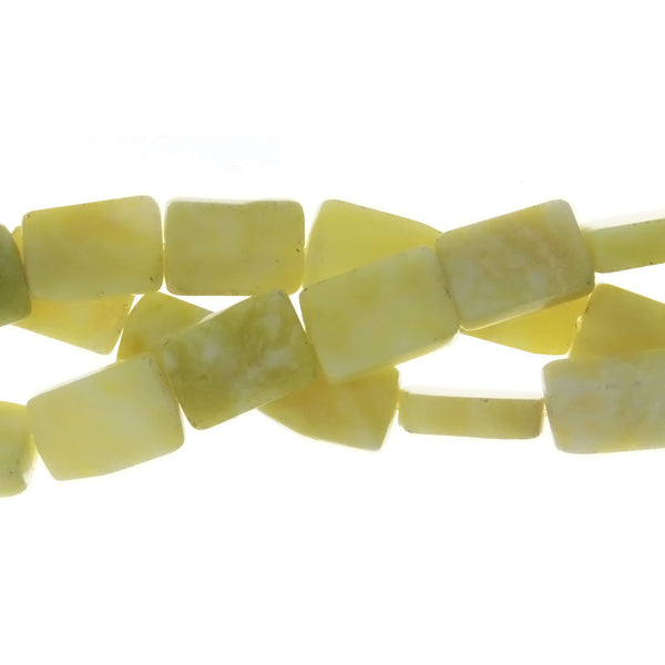 JADE LEMON RECTANGLE 10 X 14 MM STRAND