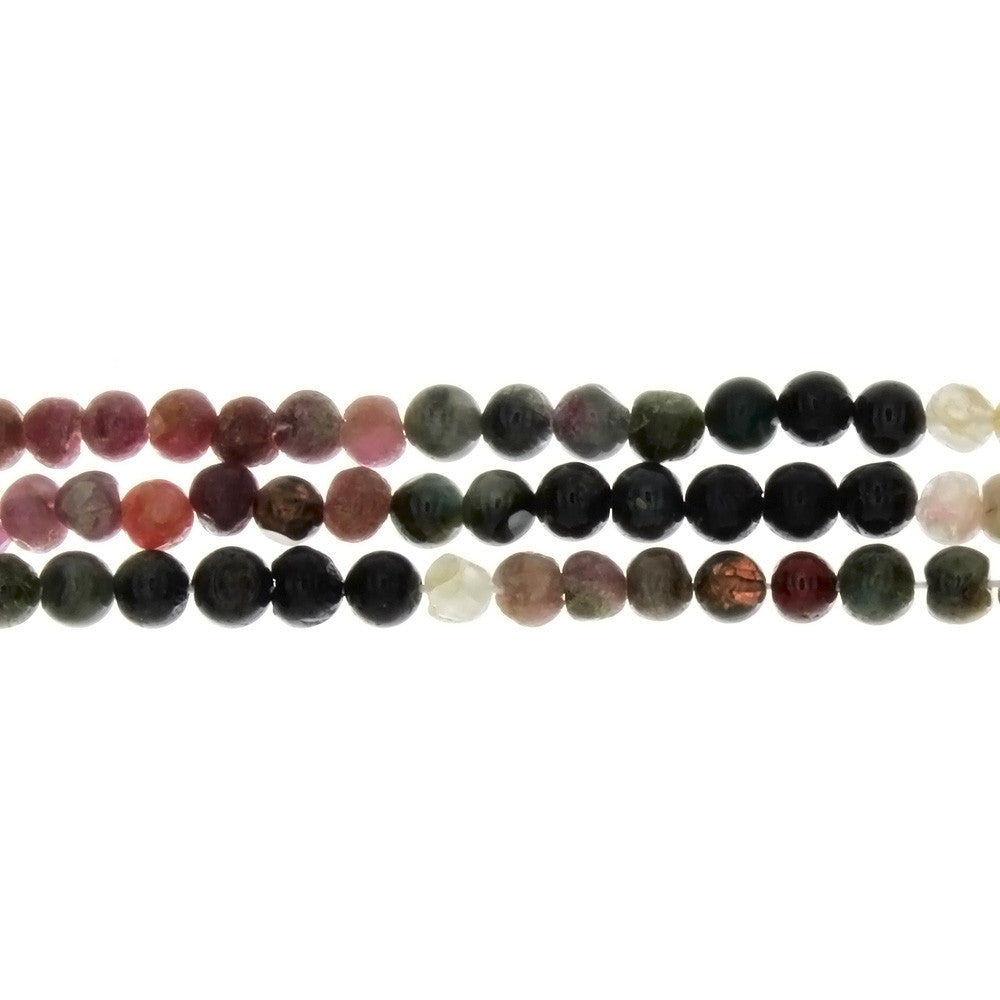 TOURMALINE WATERMELON ROUND 6 MM STRAND