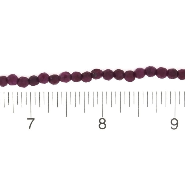 DYED ROUND FACETED 4 MM STRAND