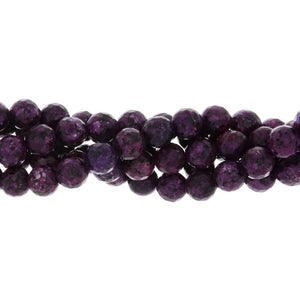 DYED ROUND FACETED 8 MM STRAND