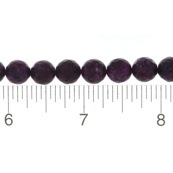 DYED ROUND FACETED 8 MM STRAND