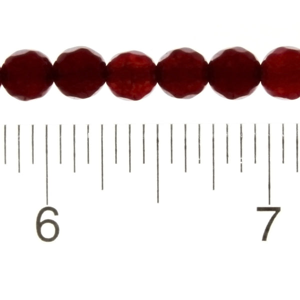 DYED ROUND FACETED 6 MM STRAND