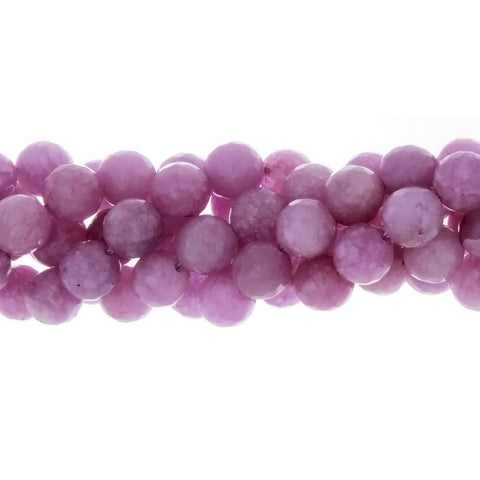 DYED ROUND FACETED 8 MM STRAND