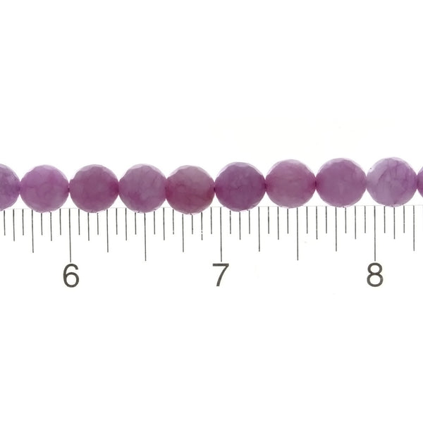 DYED ROUND FACETED 8 MM STRAND