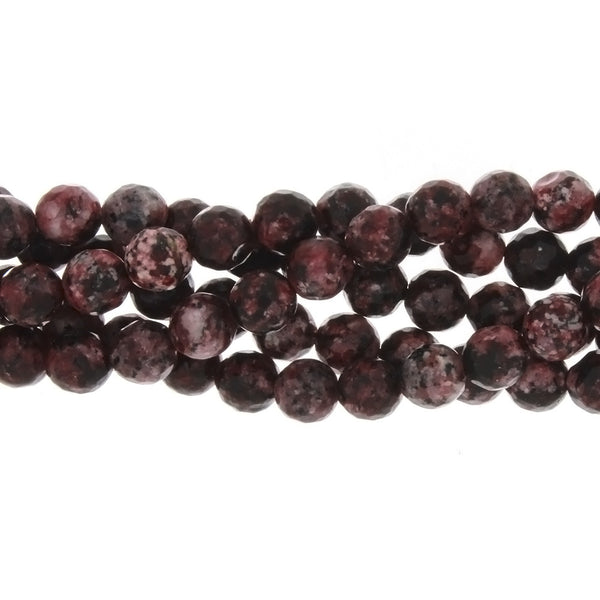 DYED ROUND FACETED 8 MM STRAND