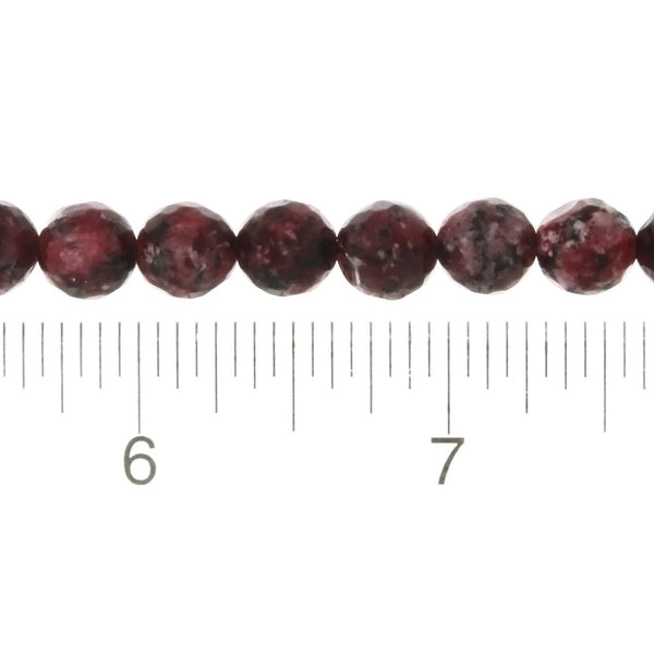 DYED ROUND FACETED 8 MM STRAND