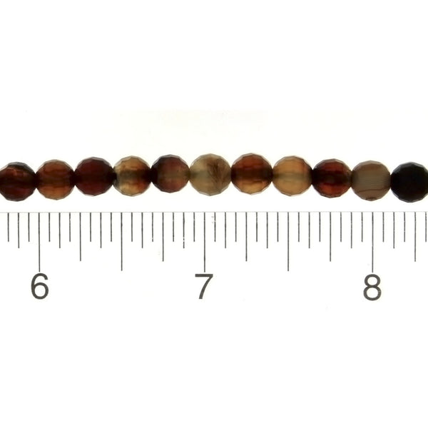 DYED ROUND FACETED 6 MM STRAND