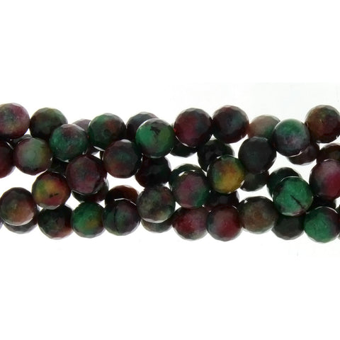 DYED ROUND FACETED 8 MM STRAND