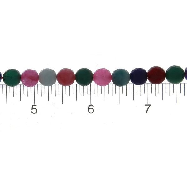 DYED ROUND FACETED 8 MM STRAND