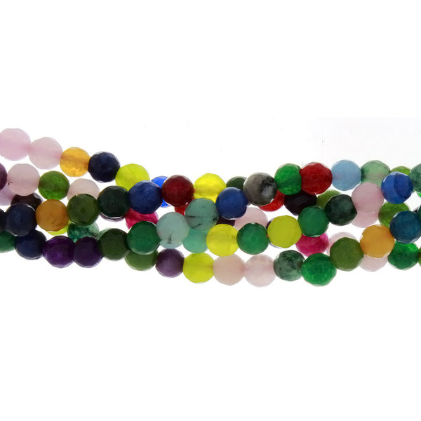 DYED ROUND FACETED 6 MM STRAND