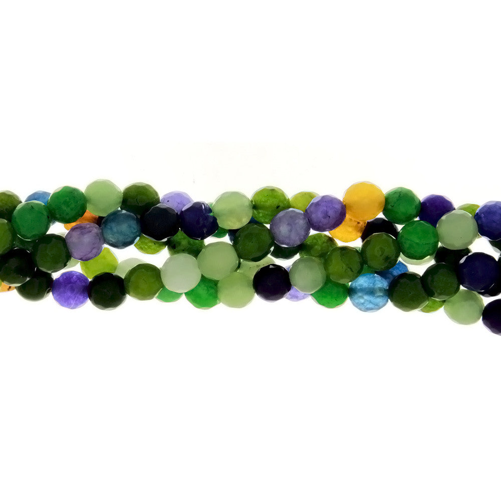 DYED ROUND FACETED 6 MM STRAND