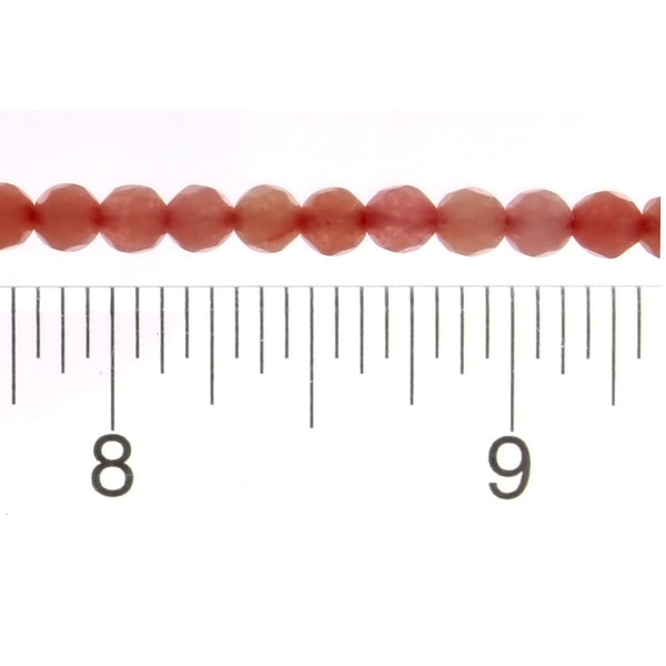 DYED ROUND FACETED 4 MM STRAND