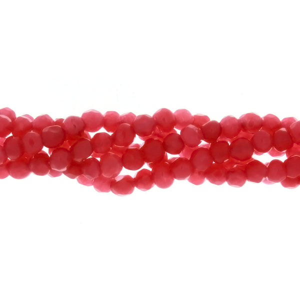 DYED ROUND FACETED 4 MM STRAND