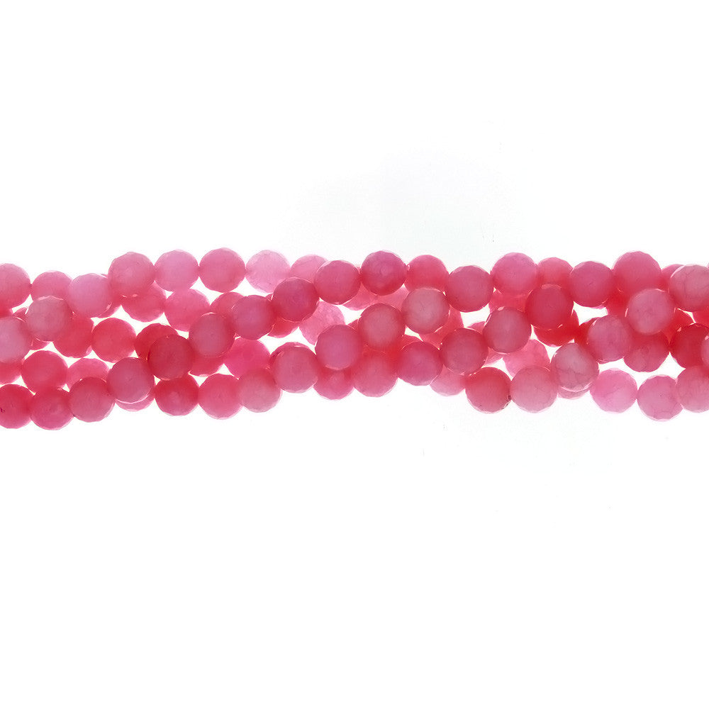 DYED ROUND FACETED 8 MM STRAND