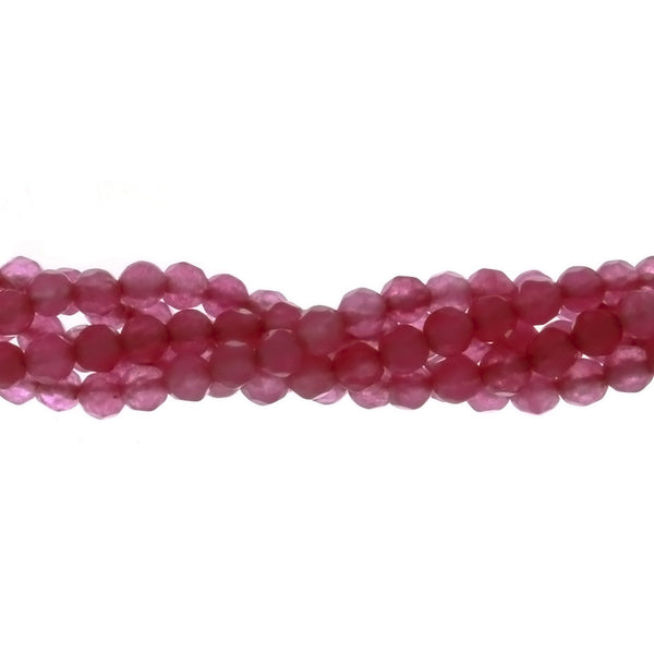 DYED ROUND FACETED 4 MM STRAND