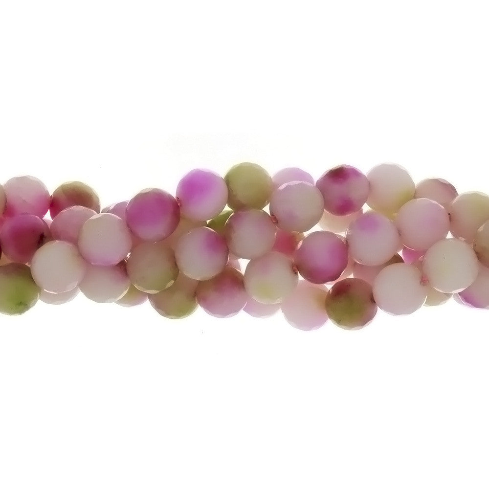 DYED ROUND FACETED 8 MM STRAND