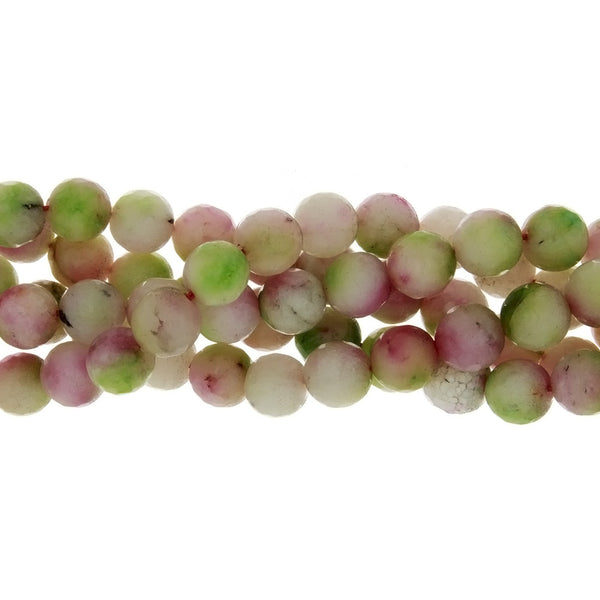 DYED ROUND FACETED 10 MM STRAND