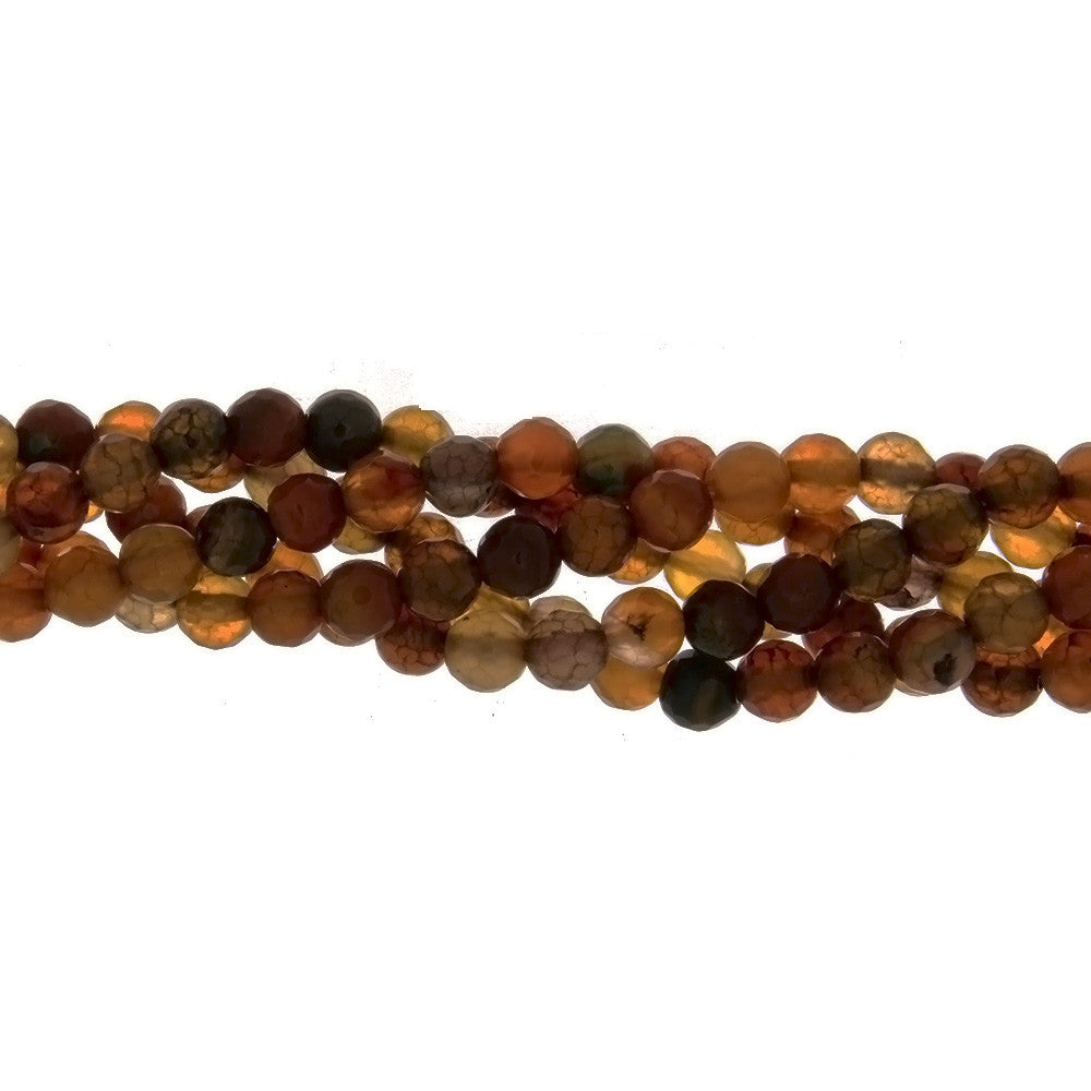 DYED ROUND FACETED 6 MM STRAND