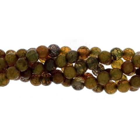 DYED ROUND FACETED 8 MM STRAND