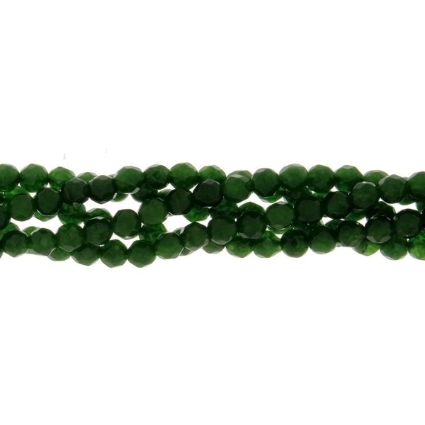 DYED ROUND FACETED 4 MM STRAND