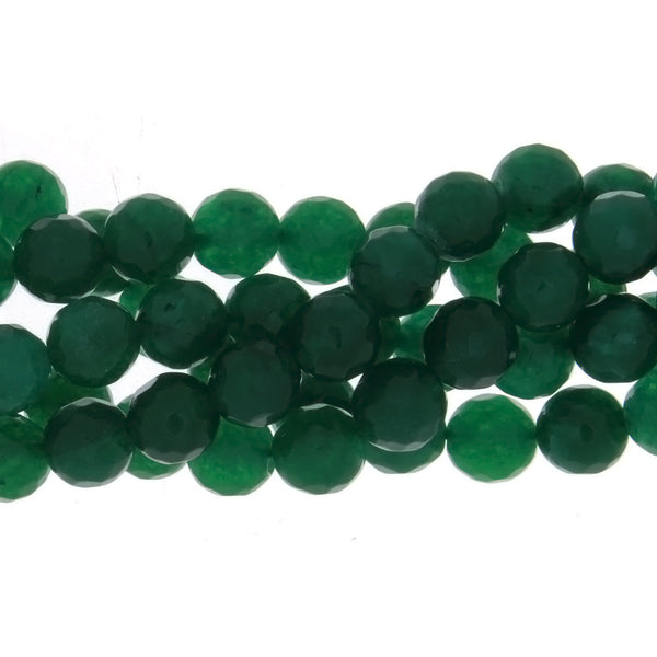 DYED ROUND FACETED 8 MM STRAND