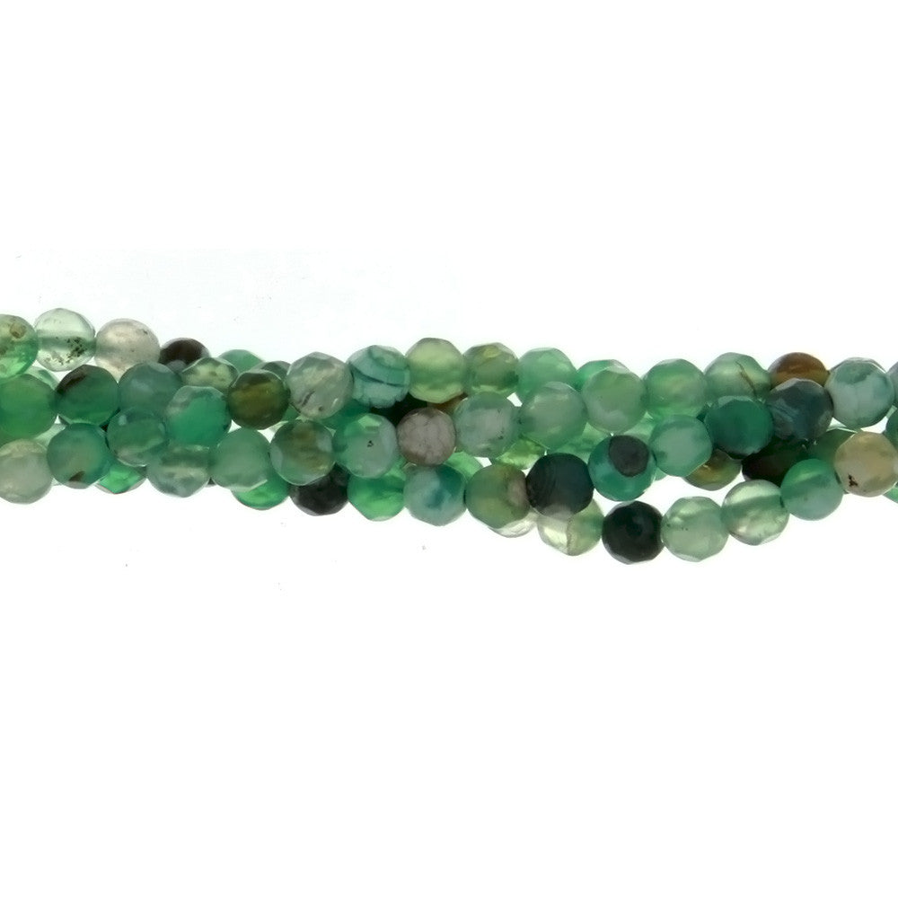 DYED ROUND FACETED 4 MM STRAND