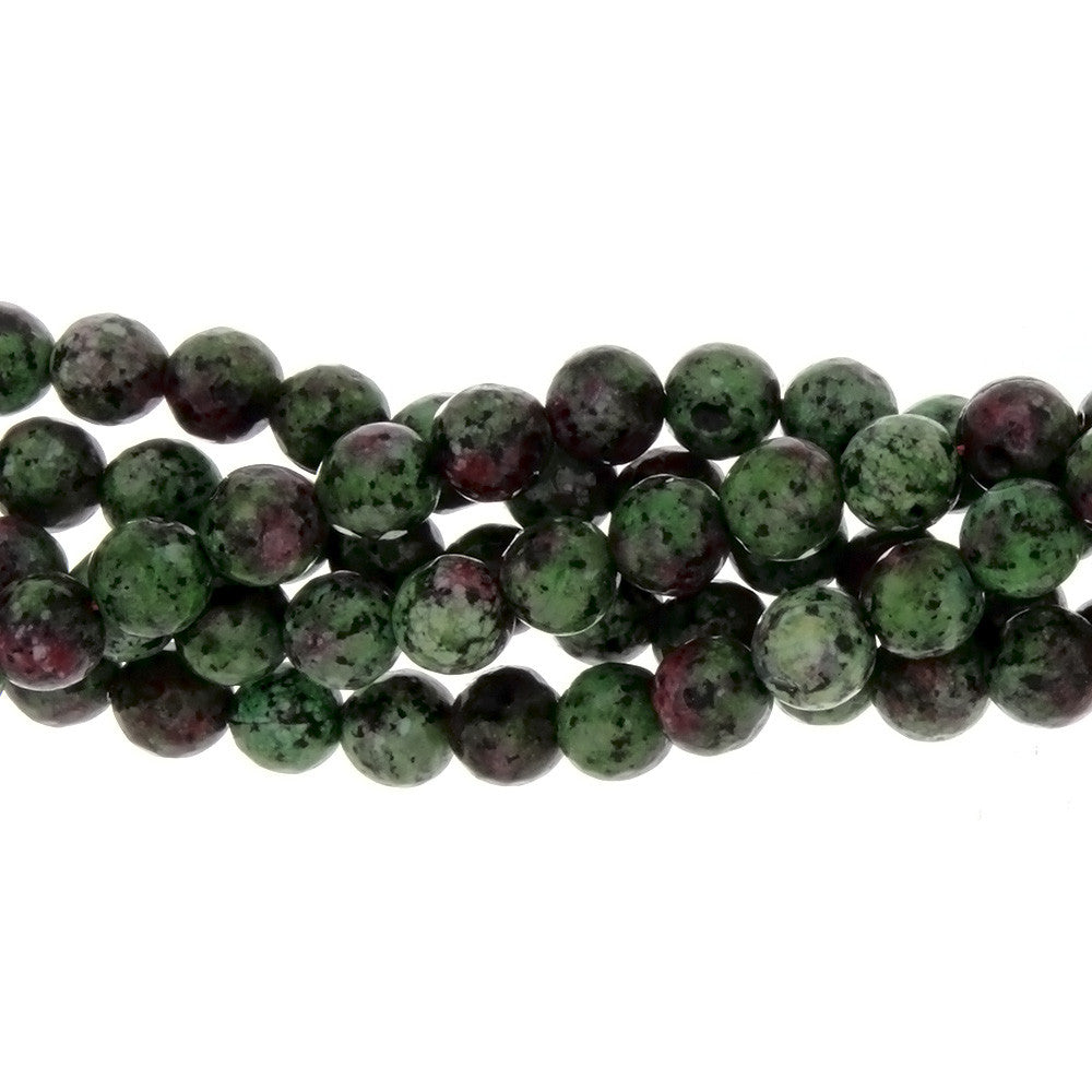 DYED ROUND FACETED 8 MM STRAND