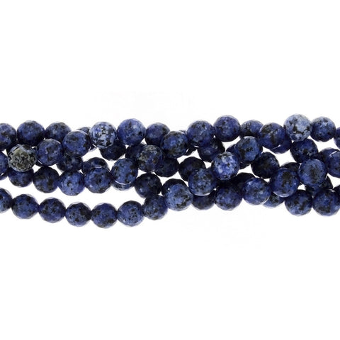 DYED ROUND FACETED 8 MM STRAND