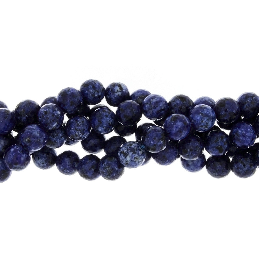 DYED ROUND FACETED 10 MM STRAND