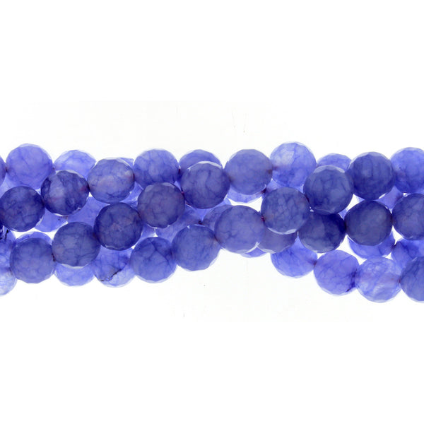 DYED ROUND FACETED 8 MM STRAND