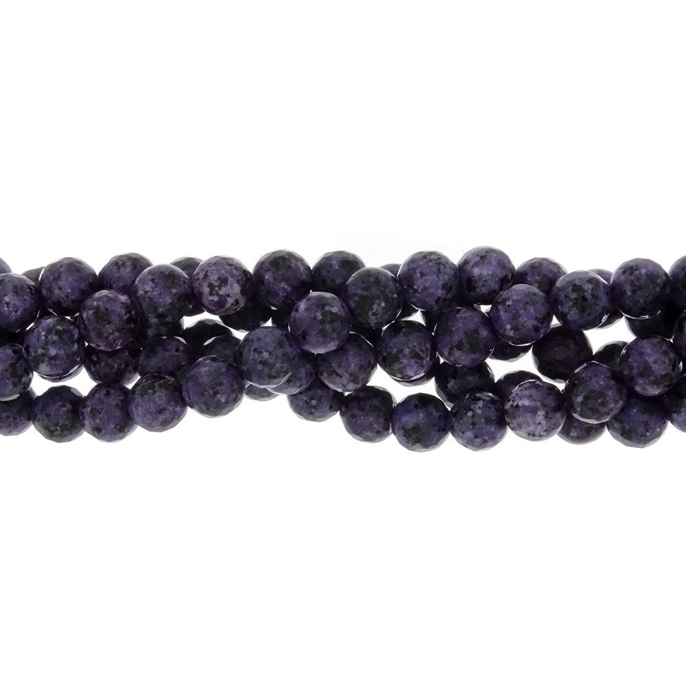 DYED ROUND FACETED 8 MM STRAND