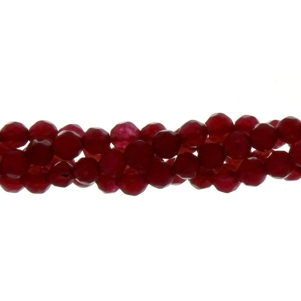 DYED ROUND FACETED 4 MM STRAND