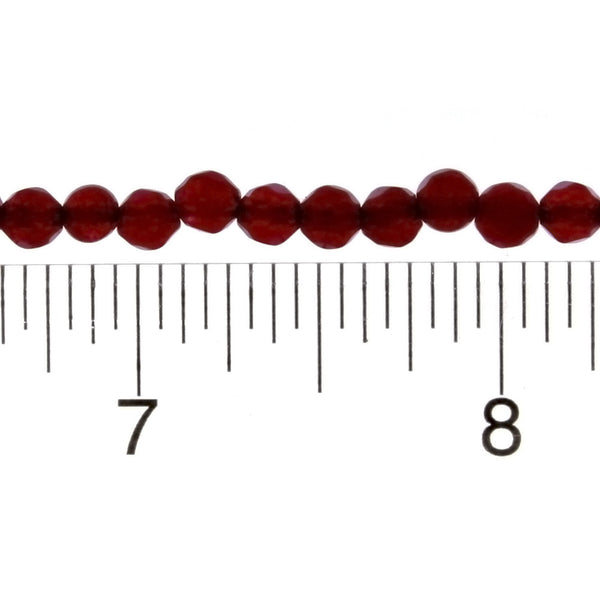 DYED ROUND FACETED 4 MM STRAND