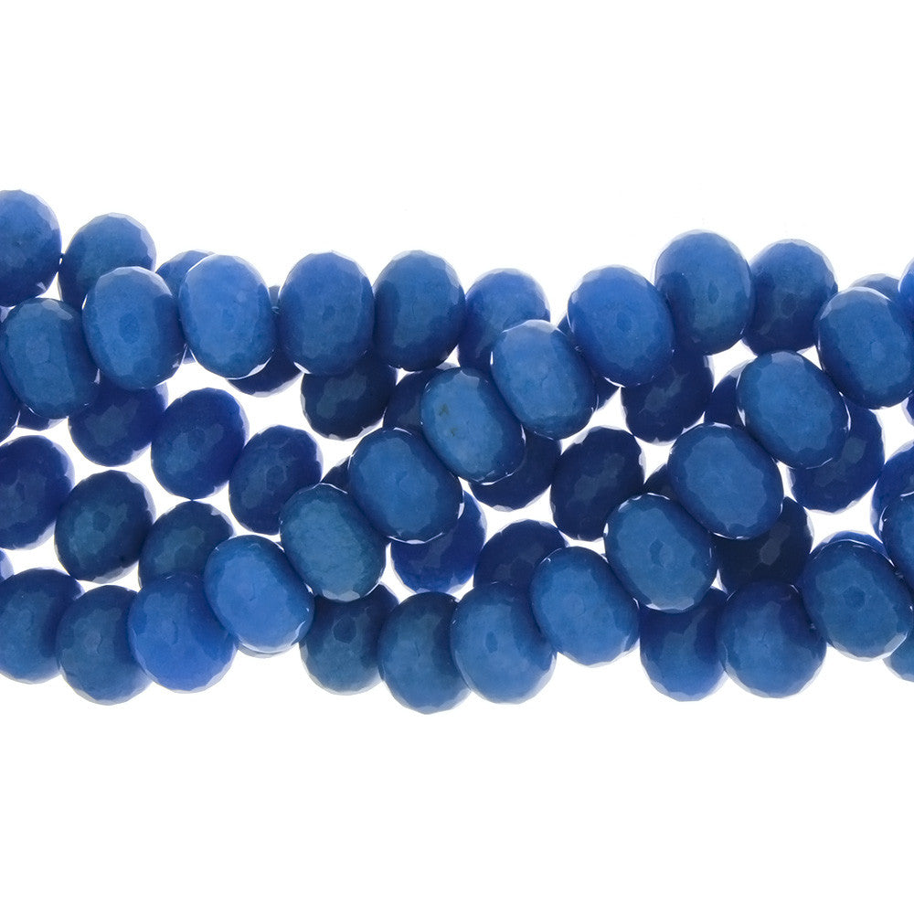 DYED RONDELLE FACETED 10 X 14 MM STRAND