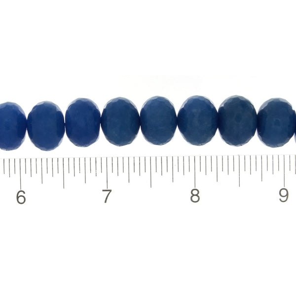 DYED RONDELLE FACETED 10 X 14 MM STRAND