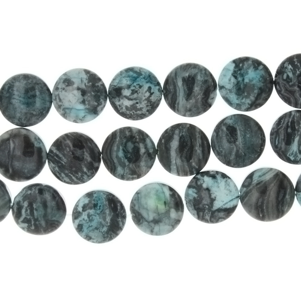 LAGUNA LACE BLUE COIN 13 MM STRAND