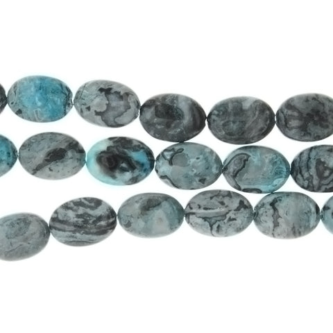 LAGUNA LACE BLUE OVAL 11 X 15 MM STRAND